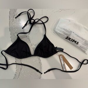 SKIMS Classic Black Bikini Top